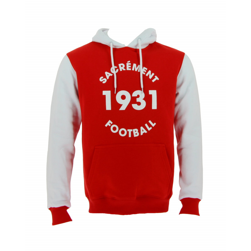 Sweat Hoodie rouge & blanc Sweat Hoodie rouge & blanc